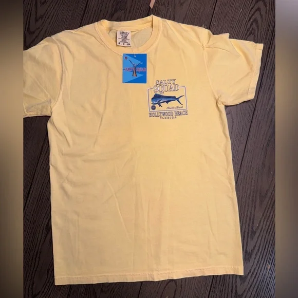 Salty squad shirt small yellow NWT - Picture 2 of 5